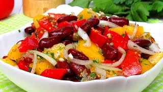 Вкуснейший САЛАТ С Фасолью Простой и Вкусный Салат ЗА 10 Минут Салат С Консервированной Фасолью [upl. by Short]