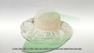 Visor Sun Cap Wide Brimmed Straw Summer Hat Casual Baseball Cap [upl. by Norek740]