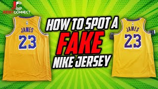 HOW TO SPOT A FAKE NIKE SWINGMAN NBA JERSEY Tips and Tricks to spot Fakes FAKE VS REAL 2020 [upl. by Nevyar102]