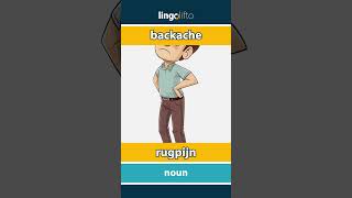 🇬🇧🇳🇱 backache  rugpijn  vocabulary builder  learn English  laten we Engels leren [upl. by Drus]