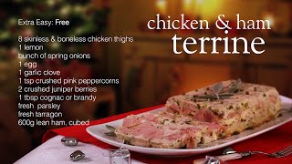 Slimming World Syn Free chicken and ham terrine recipe video  FREE [upl. by Atikan]