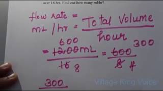 IV infusion Calculation with English SubtitleFlow Rate [upl. by Ahsemrac]