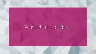 Paulette Jordan  appearance [upl. by Nerraw]