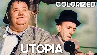 Utopia  COLORIZED  Stan Laurel amp Oliver Hardy  Classic Comedy Film [upl. by Sylram]