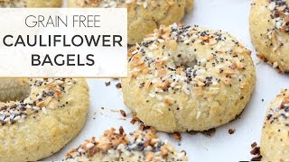 How To Make Cauliflower Bagels  A Grain Free  Low Carb Recipe [upl. by Kerwinn]