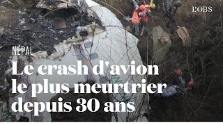 Crash davion au Népal  aucun espoir de retrouver des survivants [upl. by Euqinu]