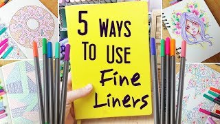 5 Ways to Use Fineliners in Your Sketchbook  DoodleDrawing Ideas to Fill a Sketchbook [upl. by Ymorej809]