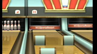 Wii Sports Resort Bowling  300 PERFECT Score in the SpinControl Game [upl. by Halsey628]