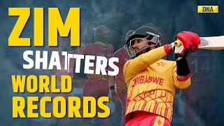 Zimbabwe Vs Gambia Highlights ZIM Breaks World Record Score Highest Ever Total In T20 ZIM Vs GAM [upl. by Adnalro]