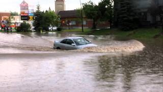 Calgary Floods  Car get stuck [upl. by Barrada]