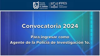 Convocatoria de apertura del curso de formación inicial para Agente de la Policía de Investigación [upl. by Alyakem]