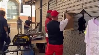 Bari blitz delle forze dell’ordine nel mercato dellex Manifattura tabacchi di quartiere Libertà [upl. by Kyne]