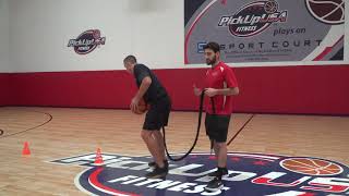 Basketball Skills Training At PickUp USA Fitness Ball Handling  Agility Bungee Band [upl. by Eugine549]