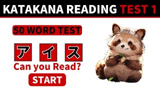 KATAKANA Reading TEST Challenge 1  Katakana Practice for Beginners [upl. by Maccarthy171]