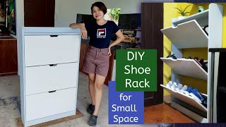 DIY Shoe Rack for Small Space  1 slot 3 layers Shoe Rack  Home Improvement  paano gumawa [upl. by Nahtanha]