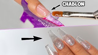 TUTO ONGLES en GEL CHABLON  Réussir une Forme Coffin [upl. by Crissie]