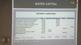 Wausau Finance Budget Meeting 1  10924 [upl. by Pachston]