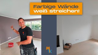 Farbige Wände weiß streichen [upl. by Nywled]