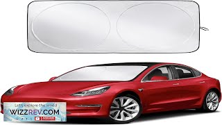 EcoNour Windshield Sun Shade for Tesla Model 3Y Cars 20162024 Reflective Review [upl. by Verna222]