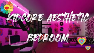 Kidcore aesthetic bedroom  no gamepass  Bloxburg [upl. by Etakyram637]