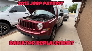 2015 jeep patriot radiator replacement [upl. by Lrig]