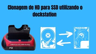 Clonagem de HD para SSD utilizando o dockstation [upl. by Obeded]