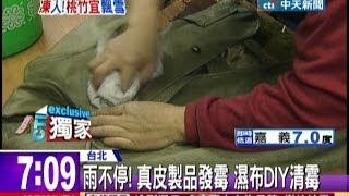 中天新聞》雨不停！ 真皮製品發霉 濕布DIY清霉 [upl. by Huskey]