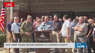 Truamatic event  Georiga Gov Kemp updates public on damage caused by Helene from hardest hit are [upl. by Yffub]