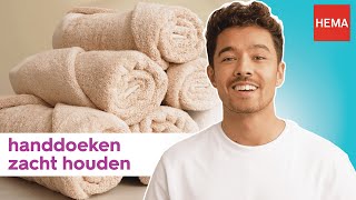 Handdoeken wassen drogen en opvouwen  HEMA Helpt [upl. by Nodnrb101]