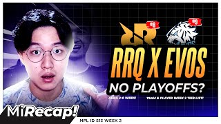 WEEK 2 TEAM amp PLAYER TIER LIST RRQ X EVOS No PLAYOFFS AURA 20 WEEK MiRecap MPL ID S13 WEEK 2 [upl. by Saerdna]