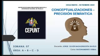 RAZONAMIENTO VERBAL CONCEPTOS Y PRECISIÓN SEMÁNTICA 💬 REPASO CEPUNT 2022 [upl. by Tallbot]