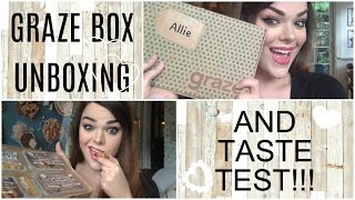 GRAZE BOX UNBOXING  TASTE TEST [upl. by Eremahs]