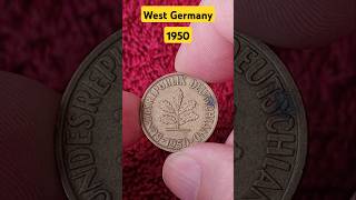 West Germany 1950 10 Pfennig oldcoins coins germany history [upl. by Repip]