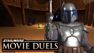 Star Wars Movie Duels Jango Fett Geonosis Arena [upl. by Harobed]