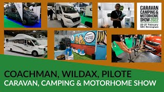 Coachman Wildax and Pilote Motorhomes At The Caravan Camping And Motorhome Show [upl. by Fugere316]