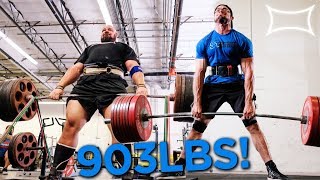 SAVAGE DEADLIFTS WITH BRIAN SHAW AND CAILER WOOLAM AT SUPER TRAINING GYM [upl. by Almat953]