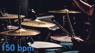 150 Bpm Blues Shuffle Beat Drum Track Bateria  Swing Eighth Notes Groove [upl. by Ahtael]