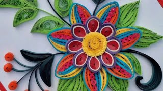 Paper Quilling Ideas How to Create Colorful Flower 🌺 Patterns [upl. by Mckale]