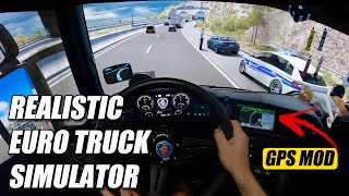 ETS2 REALISTIC MODE  NEW GPS COCKPIT SCANIA  Cockpit Triple Screen  Gopro [upl. by Alwyn]