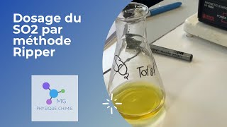 Dosage du SO2 dans le vin par méthode Ripper [upl. by Ahsined]