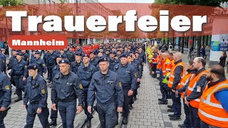 Schweigemarsch und Trauerfeier zum Gedenken an Polizeikommisar Rouven Laur [upl. by Gujral]