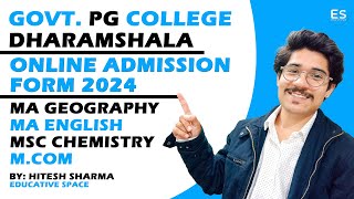 Govt PG College Dharamshala PG Notification  Fill Online Application Form [upl. by Enier]