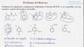 Problema 1 Nomenclatura del benceno [upl. by Leik390]