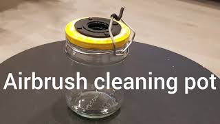 Airbrush cleaning Homemade airbrush cleaning pot [upl. by Perron]