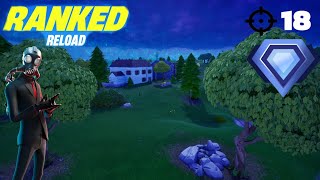 fortnite reaload zero build ranked 18 kills in dimond lobby [upl. by Yelwah]