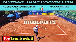 Alessandro Ingarao vs Niccolo Dessi  Semifinale Campionati Italiani 2° categoria 2024 Tc Cagliari [upl. by Asille]