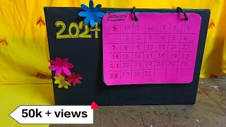 How To Makeing Desk Calendar At Home  DIY Calendar 2024  Paper Calendar Making Idea [upl. by Tavie95]