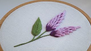 Enchanting Lavender Embroidery Made Easy Designs for Beginners Flower Embroidery for Beginners [upl. by Erasmus]