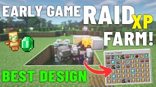 Early Game Minecraft Raid Farm 121 Tutorial [upl. by Hairahcez]