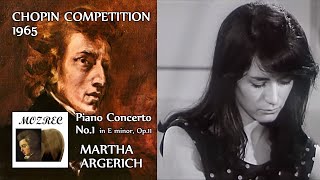 アルゲリッチ Argerichショパンコンクール Chopin Competition 1965ピアノ協奏曲第1番 ホ短調 Piano Concerto No 1 Op 11レコード高音質 [upl. by Eimmis]